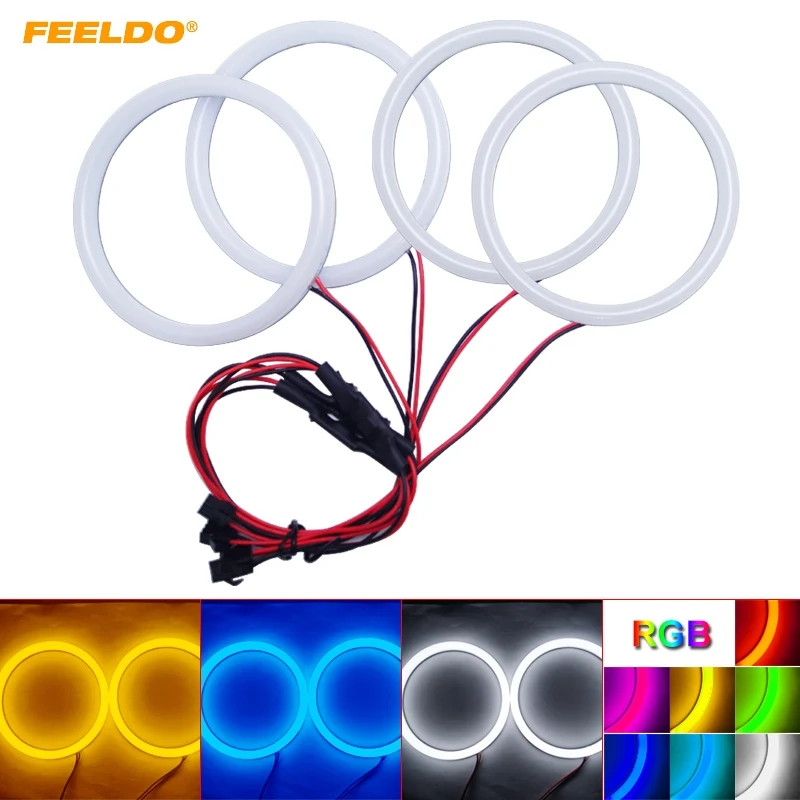 FEELDO 4X106mm Car Xenon Cotton Angel Eyes Halo Ring Light DRL For BMW E46 Coupe 2D (04+)/E46 Cabrio/Z3 Headlight #HQ2238 | Автомобили и