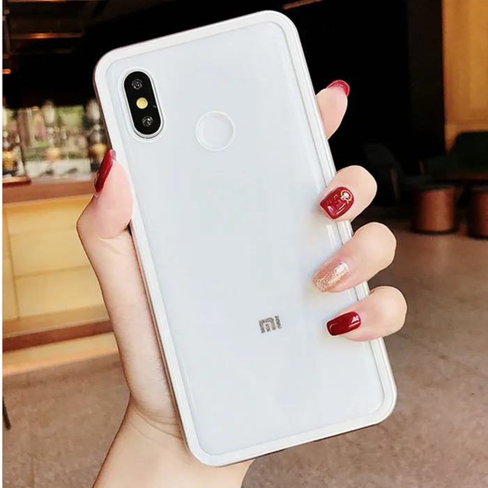 Transparent Silver Магнитный адсорбционный чехол для телефона Xiaomi Redmi Note 5 Алюминиевый металлический бампер закаленное стекло Капа для Xiaomi Mi8 8 SE флип-чехол s - Цвет: Transparent Silver