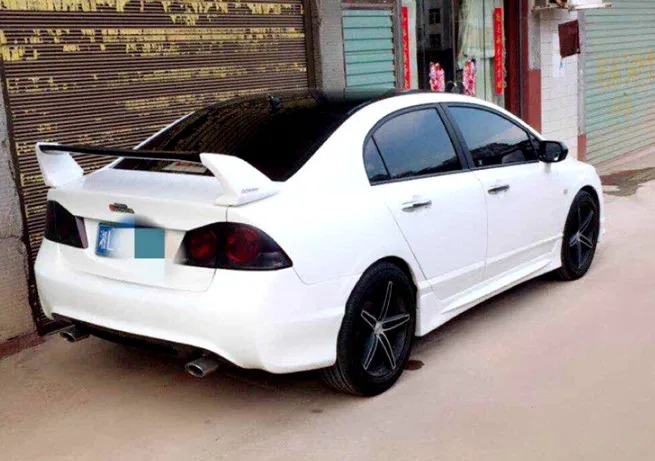 Для Honda Civic 2006-2015 спойлер Высокое качество ABS Материал заднее крыло автомобиля