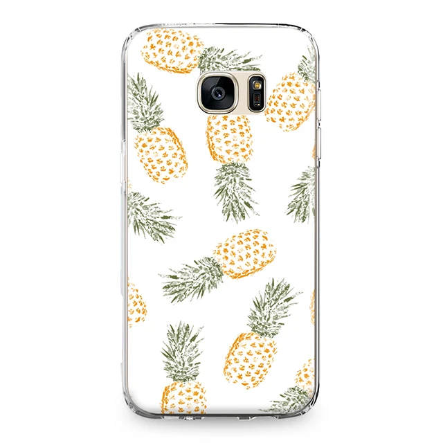 Для samsung Galaxy S5 S6 S7 край S8 S9 S10 плюс S10e Grand Prime Note 4 5 8 9 задняя крышка тропические фрукты, ананас силиконовый чехол - Цвет: 7213