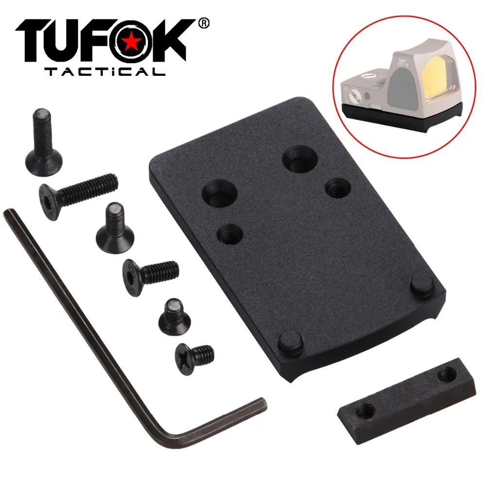TuFok Glock мини крепление для прицела RMR красная точка 17 19 22 26 27 34|Кронштейны и