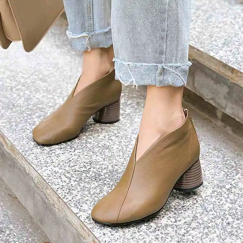 Krazing Pot/горячая распродажа; обувь с перчатками из натуральной кожи; необычные туфли на высоком каблуке с молнией; сезон осень-зима; брендовые туфли-лодочки для отдыха с круглым носком; L03