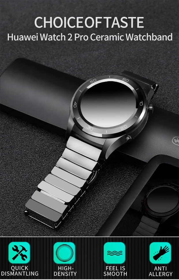 18мм 20мм 22мм керамический ремешок Для Huawei часы GT / watch 2 pro / Samsung Gear S3 для Lenovo часы 9 ремешок / Galaxy Watch 46/42 Сменные аксессуары