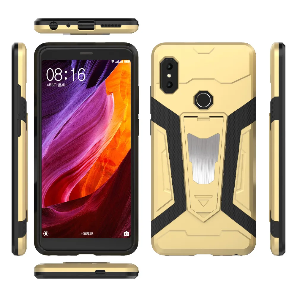 BYHeYang Redmi Note 5 Pro Case 64GB Car Holder Stand Magnetic Suction Bracket armor Cover for Xiaomi Global |