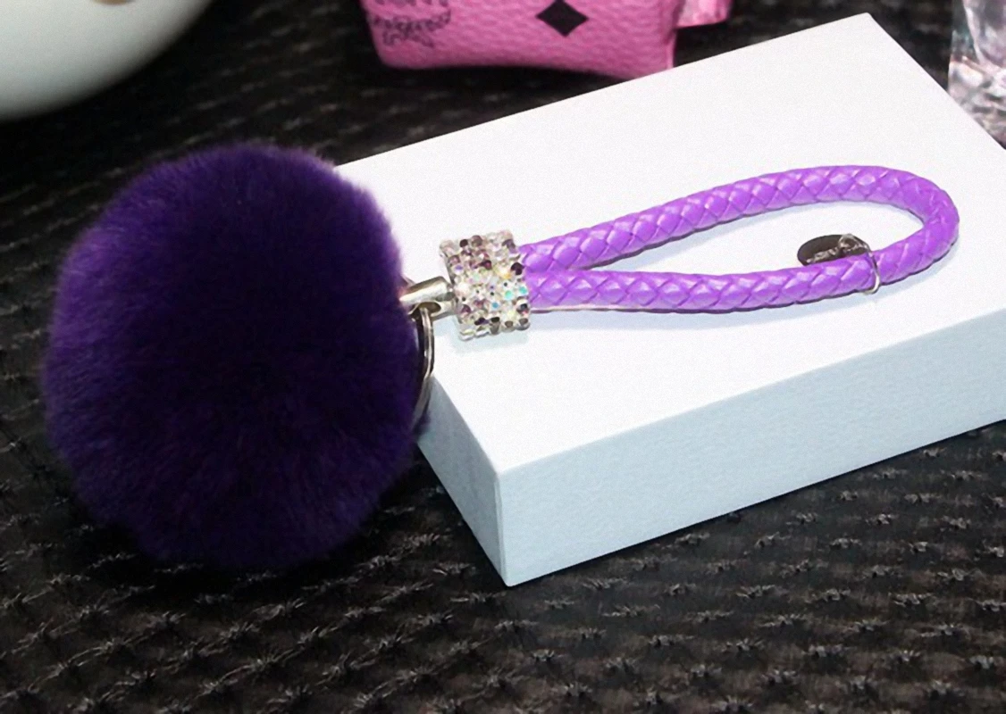 10 видов цветов Кролик мягкий пушистый из натурального кроличьего меха помпон