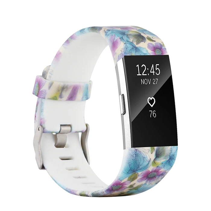 M Honecumi для Fitbit Charge 2 интимные аксессуары браслеты Силиконовые Красочные Спорт BraceletBand Замена Fit бит заряд - Цвет: M