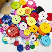50pcs 91115202530mm mix color overcoat plastic button 4 holes craft sewing pt182