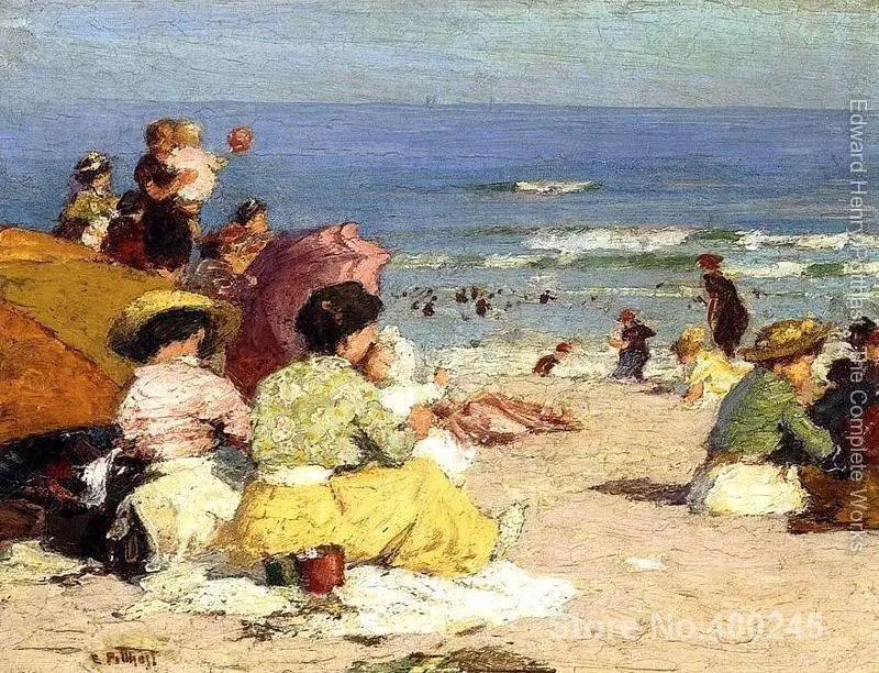 

Art oil Painting Beach Scene by Edward Henry Potthast High quality Handmade