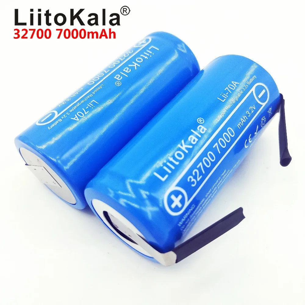 LiitoKala LiFePO4 35A 55A Новая батарея с непрерывной разгрузкой 3 2 в 32700 7000 мАч высокая