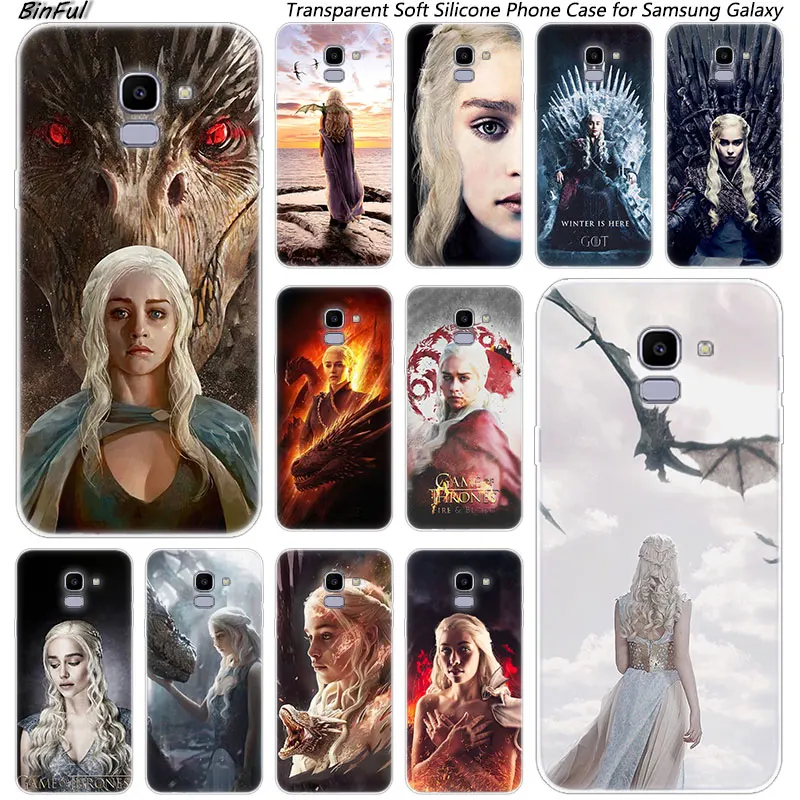 Чистый цвет волосы, как у дайнерис Таргариен из сериала "Игра престолов" для Игра престолов силиконовый чехол для samsung Galaxy J8 J6 J4 J2 Core J5 J6 J7 Prime J3 ЕС J4 Plus