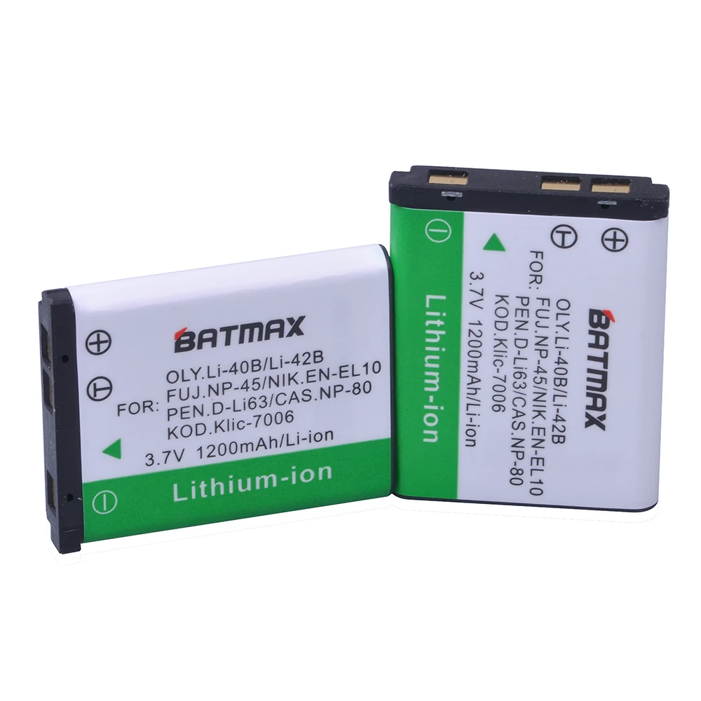 Аккумуляторная батарея для камеры 2 шт. 3 7 В Li 40B 42B Li40B Olympus Pentax Fuji Nikon D Li63|camera battery for