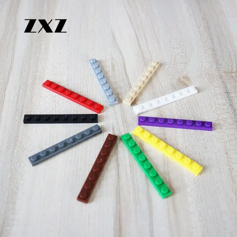 100 шт./лот модель строительные наборы блоки пластина 1X8 Сделай Сам творческие