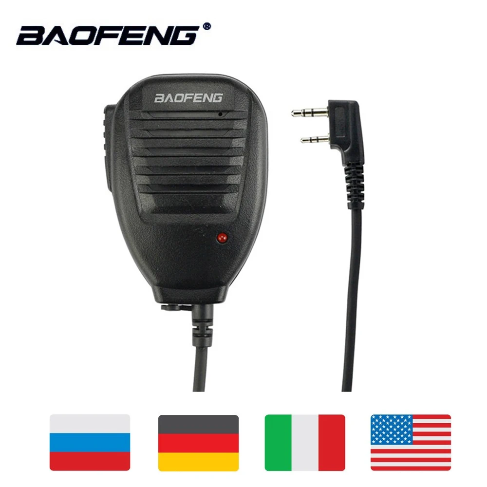 Большая распродажа! Baofeng двухстороннее радио иди и болтай Walkie Talkie Ручной микрофон Динамик микрофон для UV-5R Pofung UV 5R UV-B5 UV-B6 BF-888S BF-666S