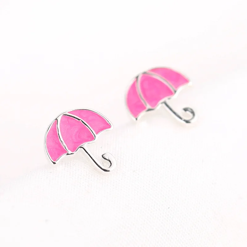 Женские серьги Зонтики из серебра 925 пробы 1 пара|Серьги-гвоздики| |