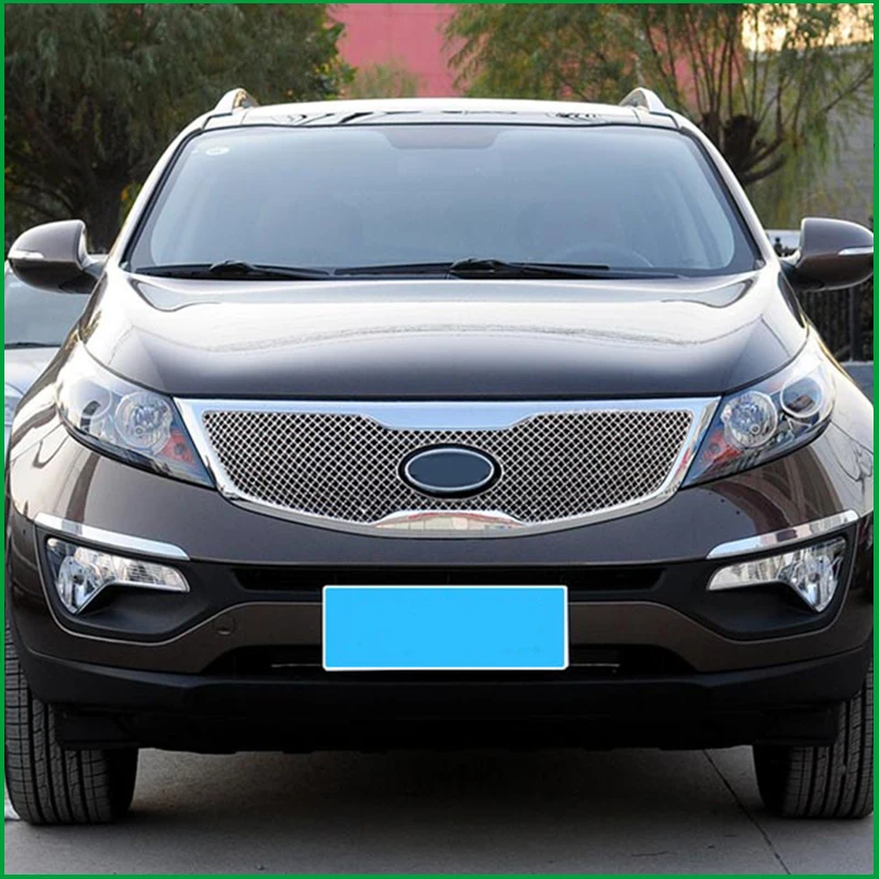 Для KIA Sportage 2011 2012 2013 2014 передний бампер из нержавеющей стали сотовая Центральная