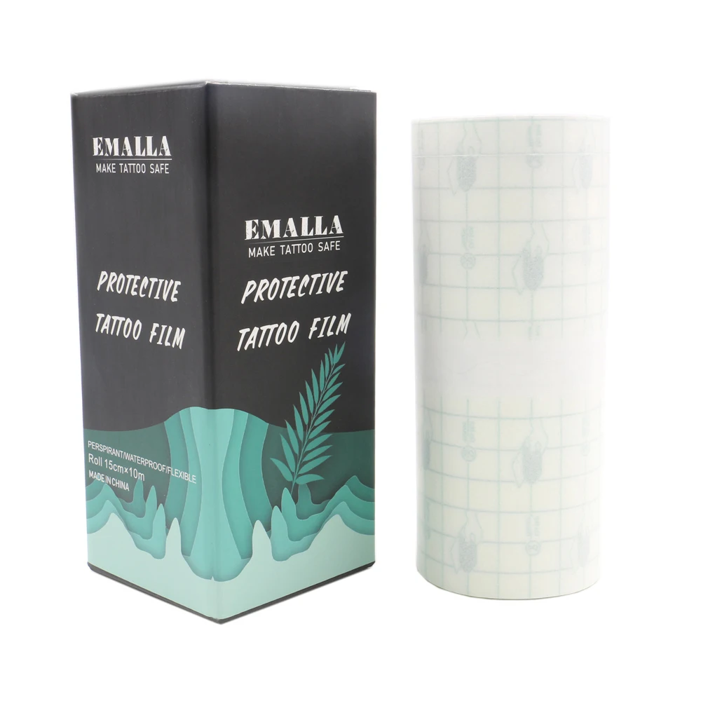 EMALLA 10 м Защитная дышащая пленка для татуировки после ухода за татуировкой решение для ухода за татуировкой тату-бандаж рулон для тату-аксессуаров
