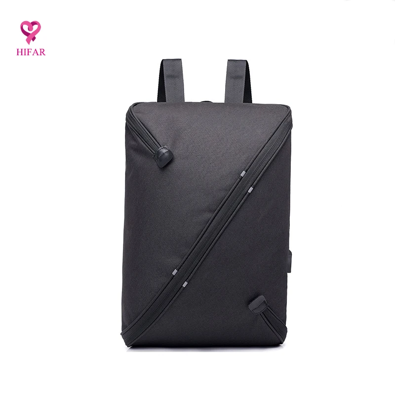 New men's bag USB charging backpack business solid color computer 360 degree one forming split storage anti-theft | Багаж и сумки