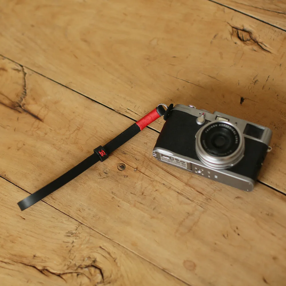 RED top 10mm black Thickened leather Handmade camera wrist strap &amp Windmup | Электроника