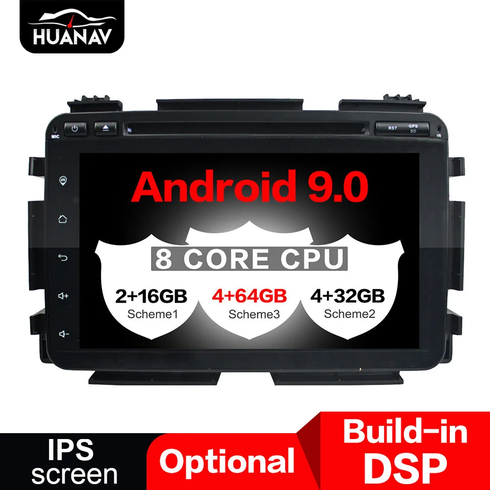 Автомобильный DVD-плеер DSP Android 9 0 GPS-навигация для Honda Vezel 2015 + мультимедийный