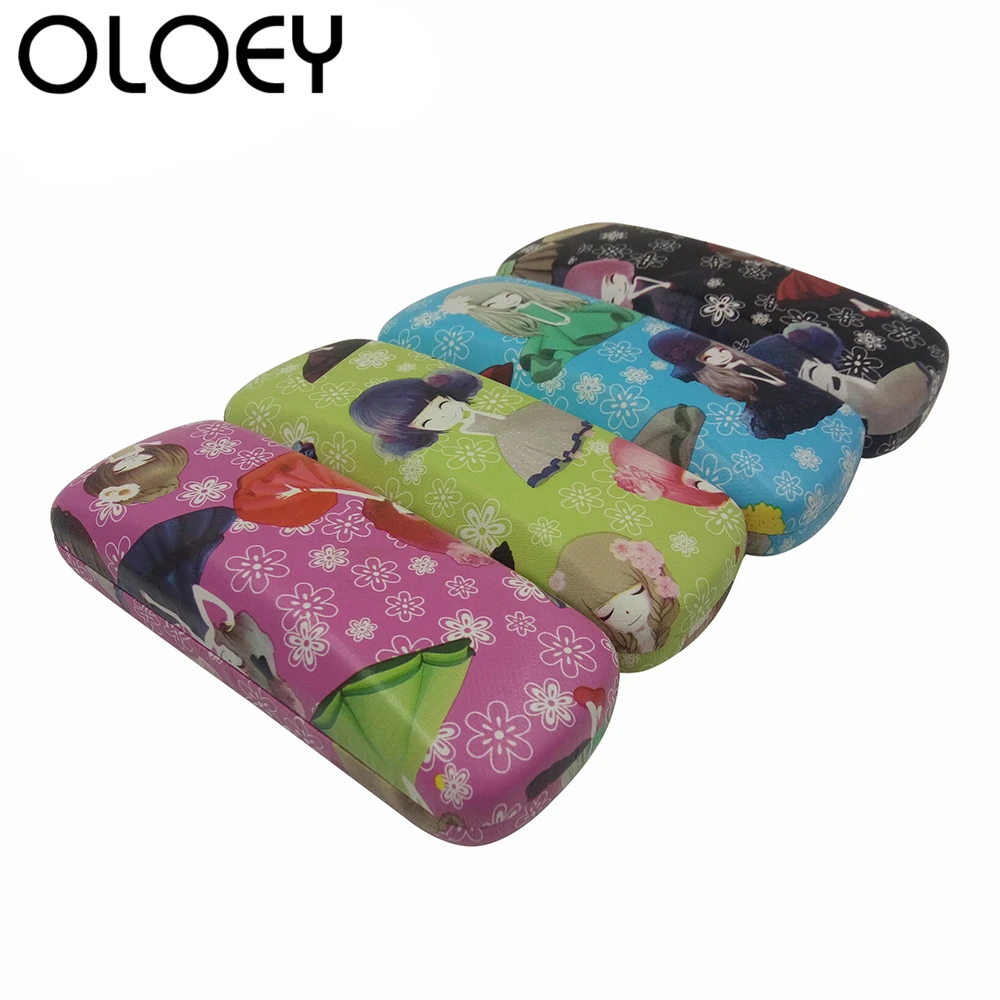 OLOEY 2018 мультяшный узор для девочек Высококачественный Чехол очков Студенческая