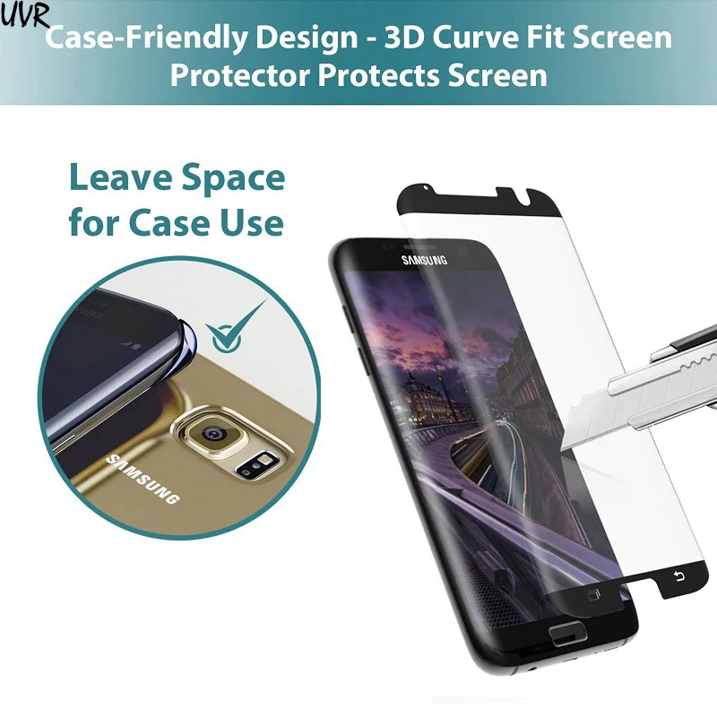 3D полное покрытие круглая изогнутая поверхность для Samsung Galaxy S7 Edge Защитная пленка