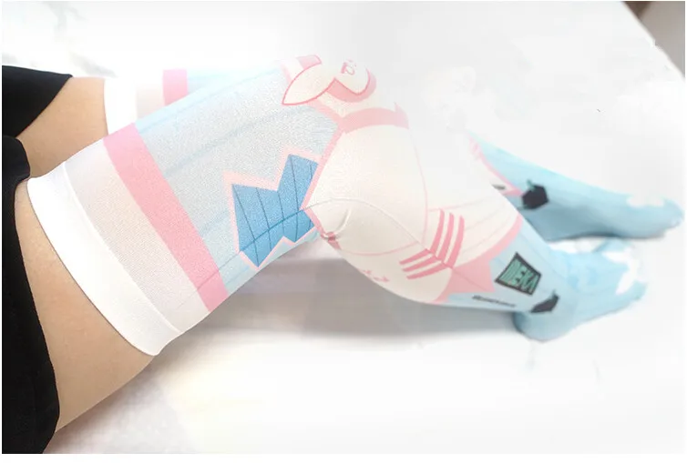 

COYOUNG Store Hot Anime D.VA Printed Cosplay Stockings Women Girl's Socks Lotita Stockings
