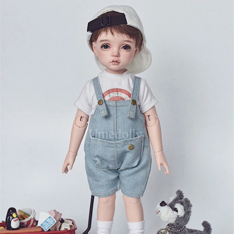 1 шт. высокое качество 1/6 BJD YOSD джинсовые комбинезоны на подтяжках для Blyth, Azone, Licca, Pullip Кукла Одежда Аксессуары