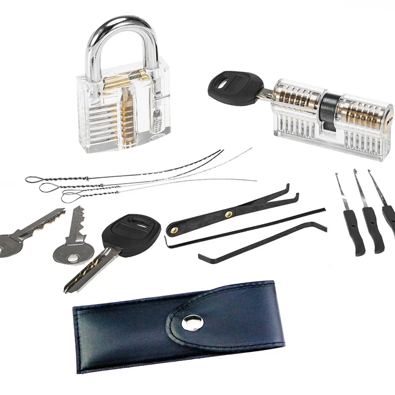 tools extractor 2 12 шт. набор слесарных инструментов+ прозрачный замок для Pro слесарных тренировок и тренировок - Цвет: tools extractor 2