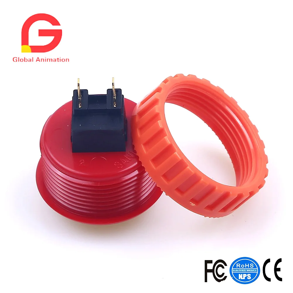 6 шт./партия OBSN 30 винт в аркадной кнопке для Raspberry Pi PS2 PS3 XBOX 360 и MAME USB джойстик DIY