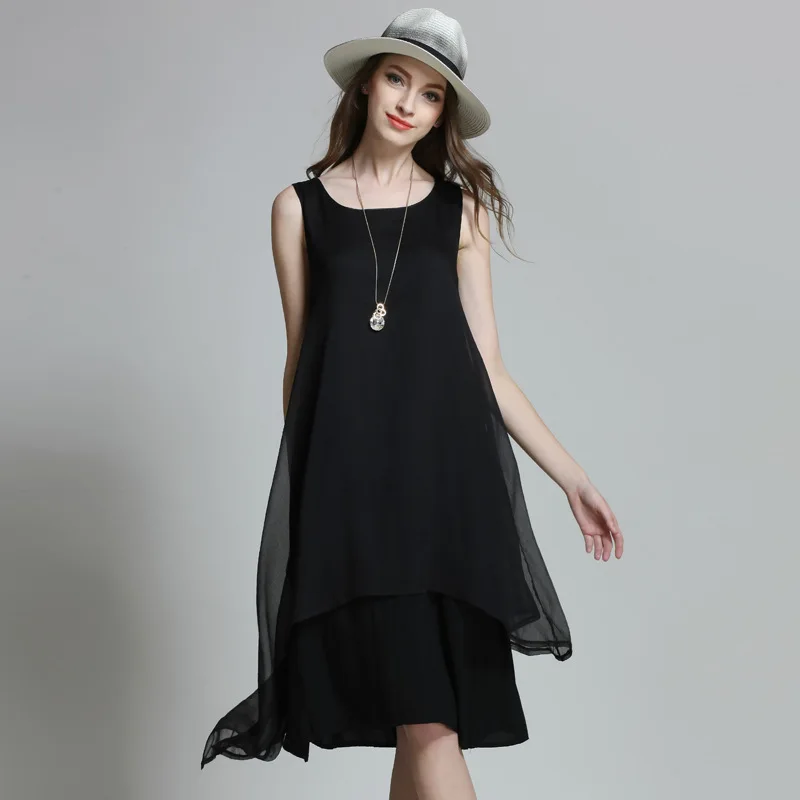 Роковой повседневные женские летние большие плюс Размеры партии черный белый