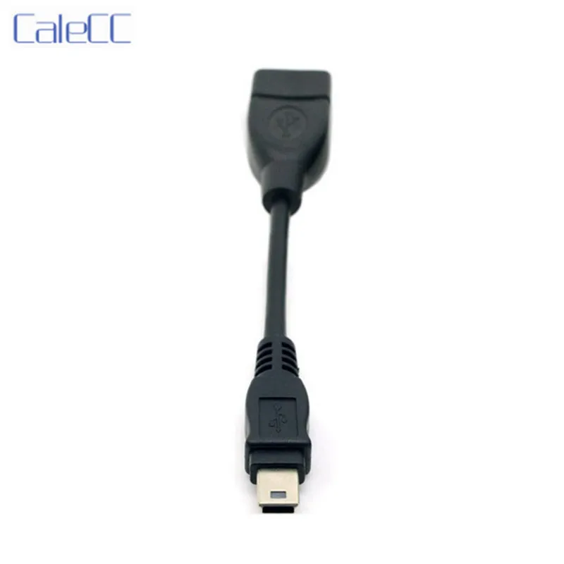 

10cm USB 2.0 Mini 5Pin OTG cable B-Type Male to USB Female OTG Host Cable for Cell Phone GPS Black