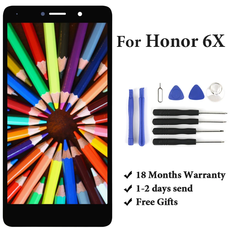

1 шт., 100% протестированный 5,5 "Новый Сменный ЖК-дисплей для Honor 6X BLN-L24, ЖК-дисплей, сенсорный экран, дигитайзер, без битых пикселей