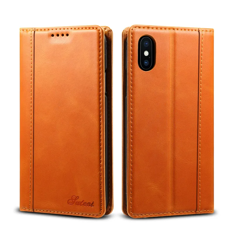 BORNDO из натуральной кожи кошелек чехол для iphone X Xs Max Xr Винтаж простые кредитной
