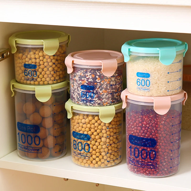 Многофункциональный кухонный прозрачный пластиковый герметичный ящик для