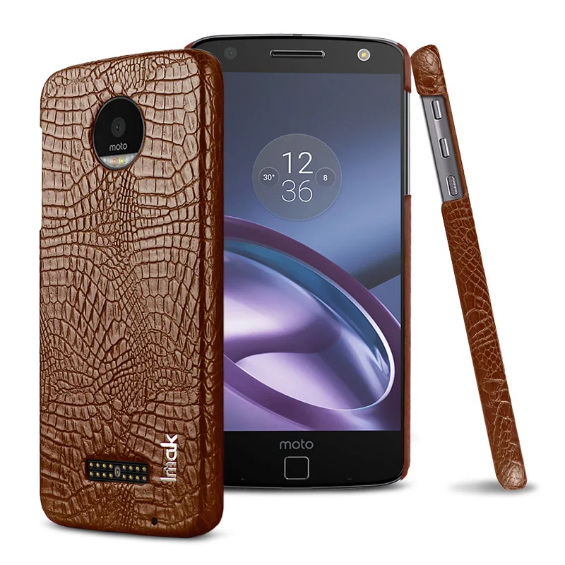 Чехол Для Moto Г Играть Оригинал IMAK Роскошь Крокодил Зерна PU Кожаный Мото Силы