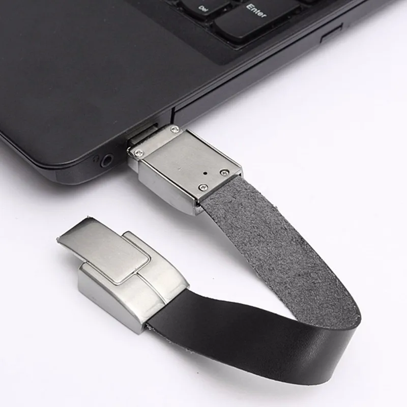 TWOBRO кожаный браслет флешки ГБ 8 4 USB Флешка 32 16 металлическая ручка привода флэш