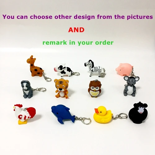 Креативный брелок MINGRAY светильник в форме животного кексы утка Зебра подарок на