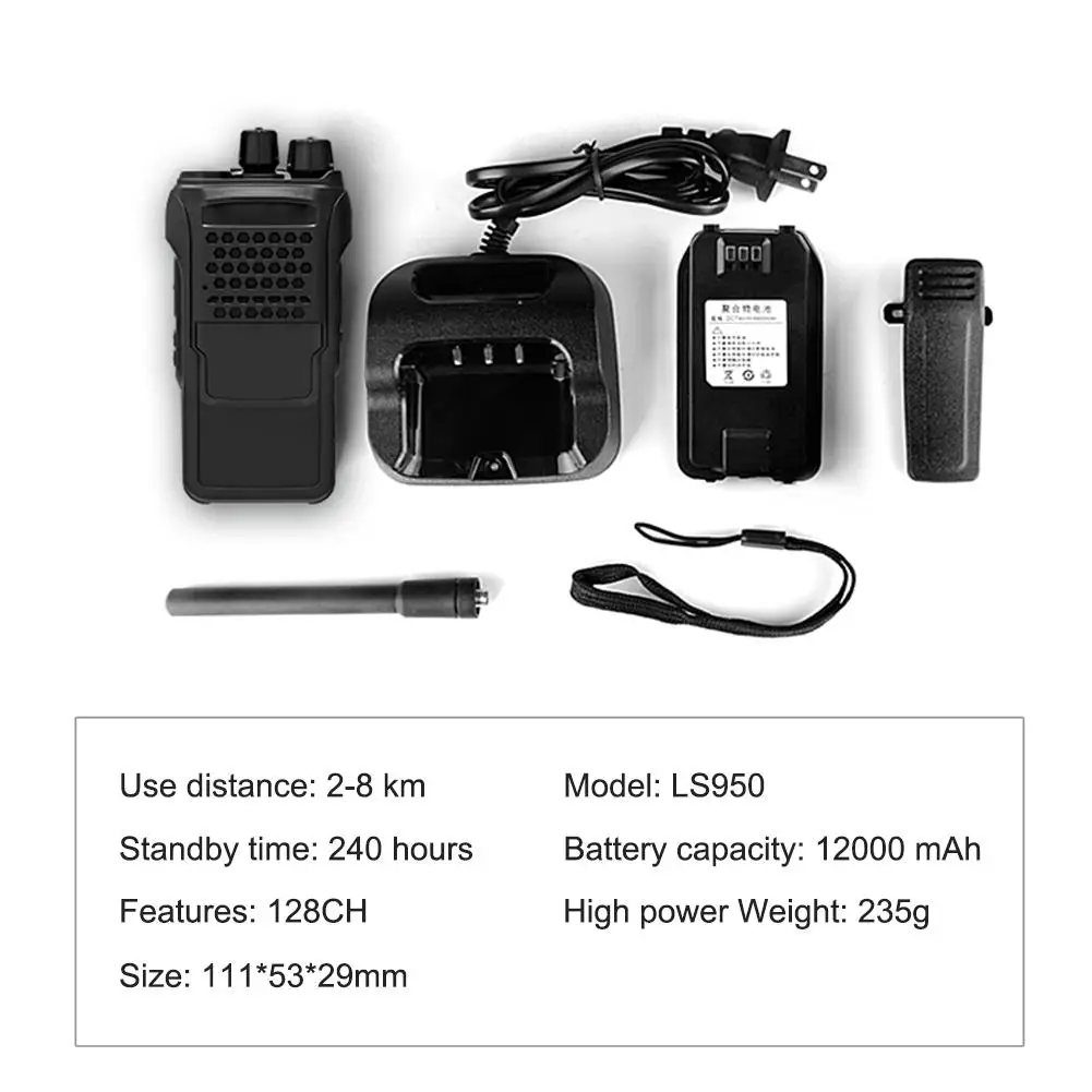 Для TIENGU LS950 15W Walkie Talkie высокомощная профессиональная радио мини Civil двухстороннее