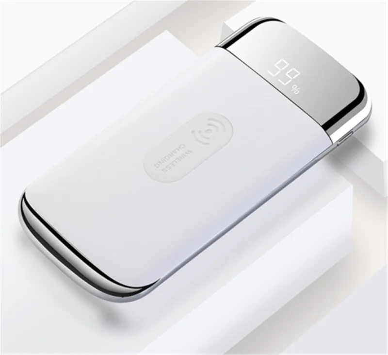 Портативное зарядное устройство 50000 mAh power Bank Qi Беспроводная зарядка USB bank для