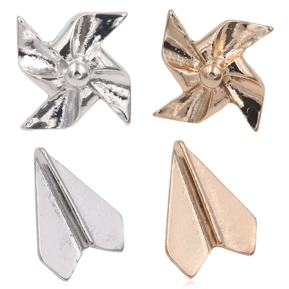 Классическая металлическая брошь в форме ветряной мельницы бумажный самолёт для