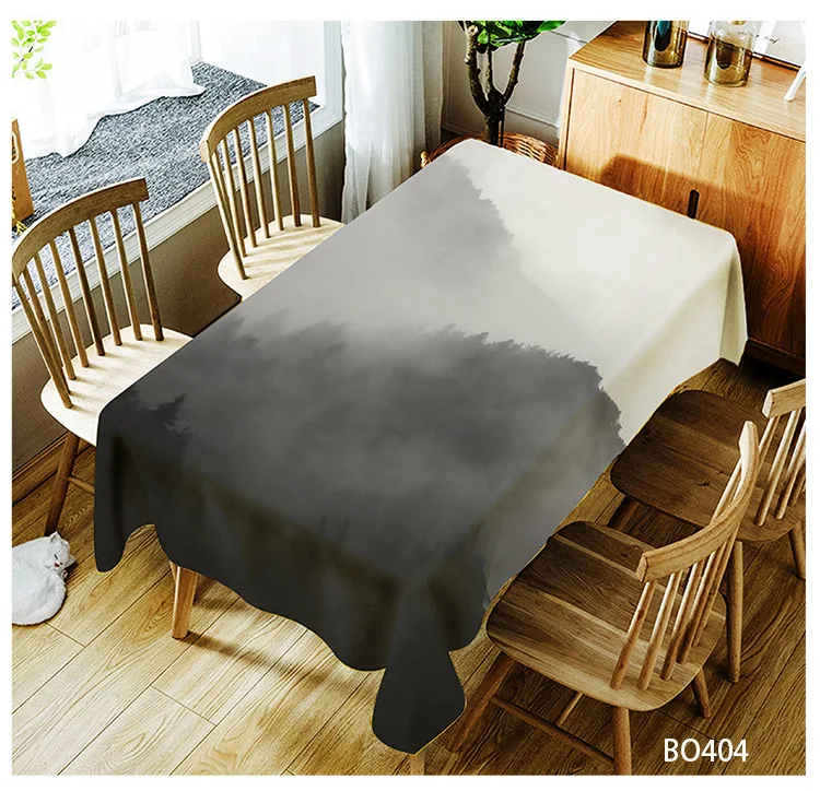Sketch Beauty Mountain Decorative Tablecloth Waterproof Thicken Rectangular Wedding Home Dining Table Cover Tea TableCloth | Дом и сад