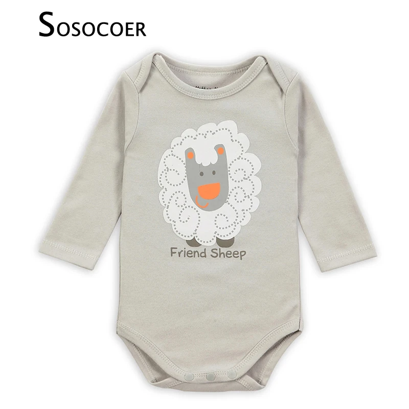 Комбинезон SOSOCOER для новорожденных мальчиков с длинными рукавами комбинезон