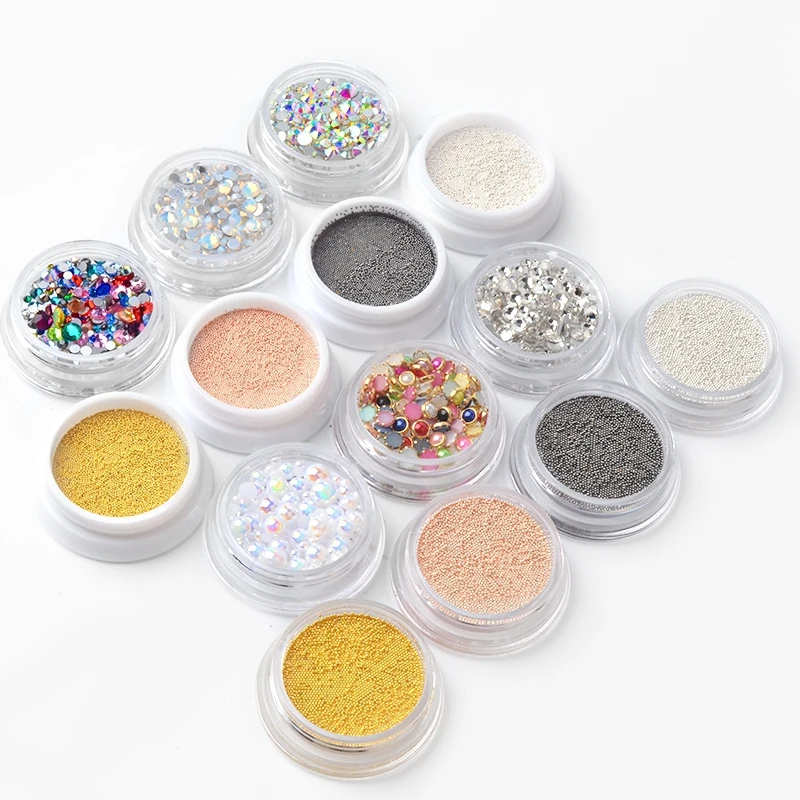 1 бутылка мини из нержавеющей стали икры для ногтей металлические шпильки