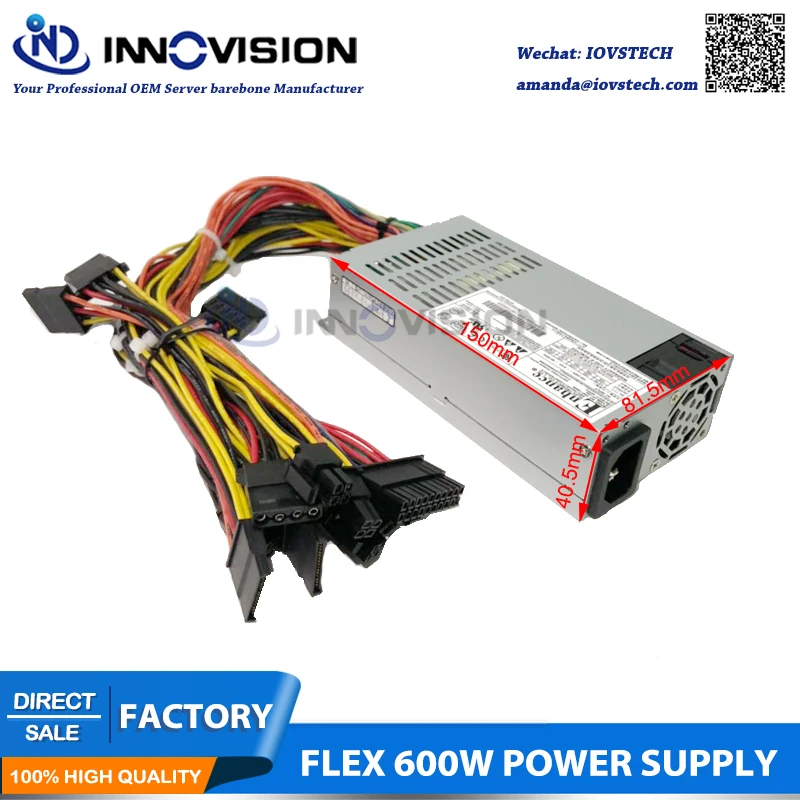 ENP 7660B 1U mini flex 600w источник питания с 2*6+ 2 разъем GPU