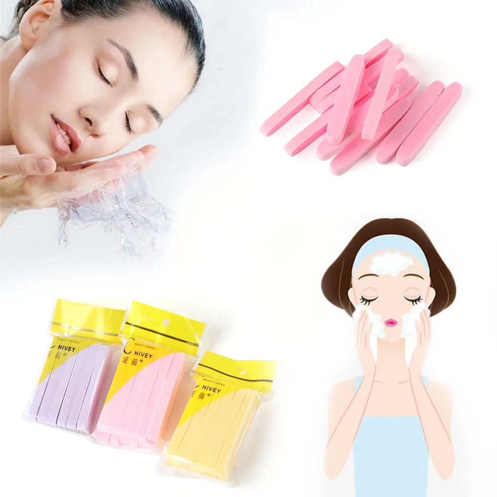 12 шт./пакет очищающая губка для целлюлозы лица косметическая пудра инструменты