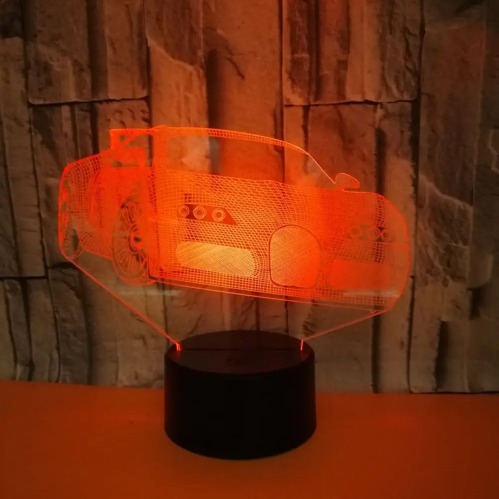 Автомобильный 3d ночной Светильник с сенсорным управлением домашний подарок для
