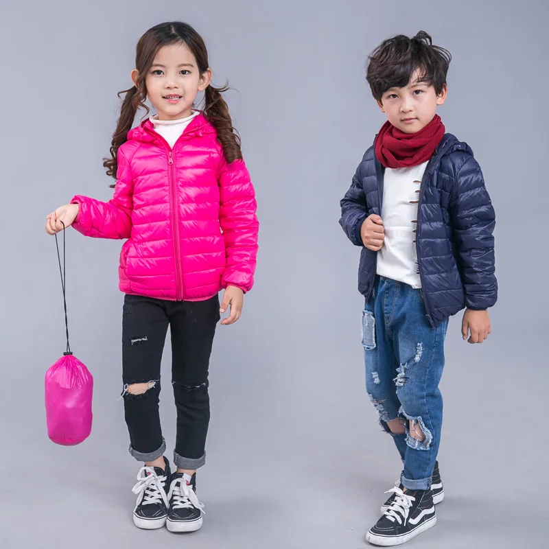 Детская одежда зимняя куртка пуховик для мальчиков и девочек детское осеннее