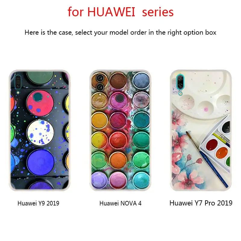 Paleta Water Colour Pinterest Phone Cases For Huawei Mate 30 20 10 Lite Pro Cover Y5 Y6 Y7 Y9 2019 2018 2017 Nova 3i 4 Hot | Мобильные