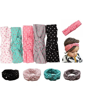 Knitted Cotton Elastic Headbands For Girls Rabbit Ears Baby Hairband Toddler Turban Spandex Hair Accessories t036 | Детская одежда и