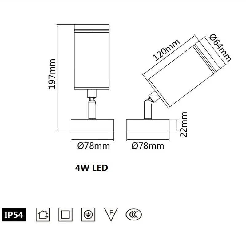 Modern Outdoor Wall Lamp Spotlight Waterproof LED Porch Lights Adjustable Angle Sconce Light Garden Balcony Lighting | Освещение